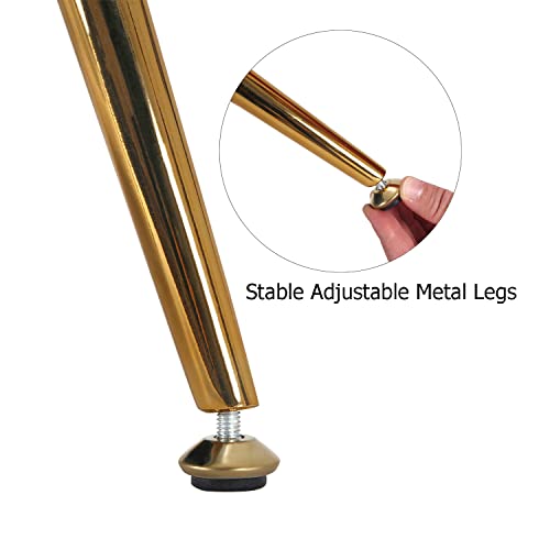 Altrobene Velvet Accent Chair Modern Wingback Comfy Chair Tufted Reading Armchair With Gold Legs For Living Room/Bedroom, Green #TOP5