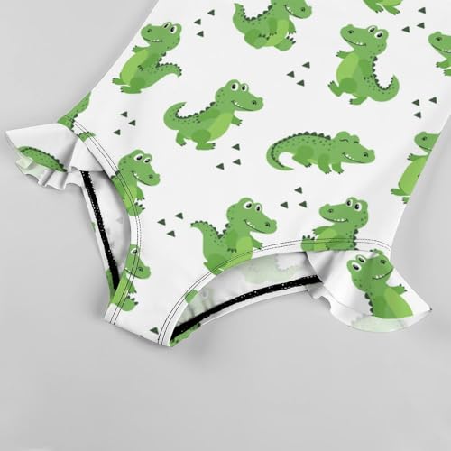 Image of Girls One Piece Swimsuit Lovely Cute Animals Ruffles Swimwear Bathing Suits 3-12 Years