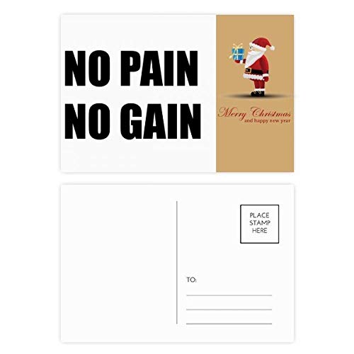 Cartes postales No Pain No Gain noires pour décorer un bureau de sport