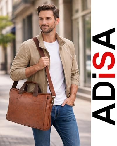 Image of ADISA Laptop Messenger Office Bag Briefcase for Work for Men