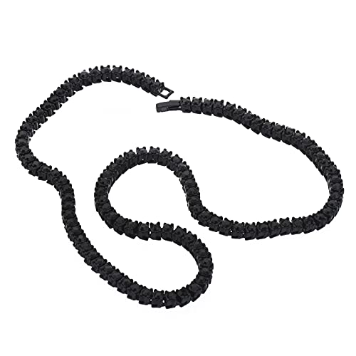 metaltree98 Black Plated Tennis Stone Chain Necklace 16" / 18" / 20" / 22" / 24"3