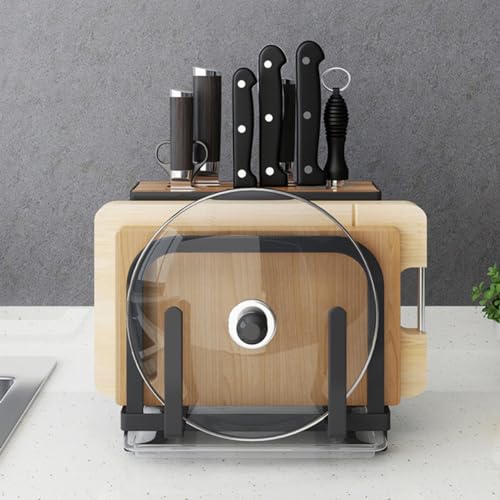 DOITOOL 1 conjunto de suporte de tampa de prateleira para panelas colheres de metal prateleiras de a