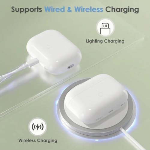 Image of Wireless Charging Case Replacement Compatible with AirPods Pro 1 /2 L-Port