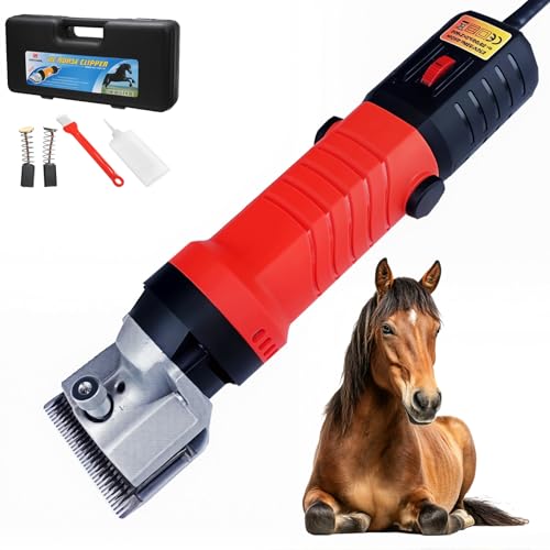 Tondeuse chevaux électrique robuste avec lame 75 mm et moteur puissant 2400 tr/min