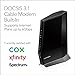 NETGEAR Nighthawk Cable Modem and WiFi 6 Router Combo (CAX80) - Compatible with All Major Cable Providers incl. Xfinity, Spectrum, Cox - Cable Plans up to 6Gbps - AX6000 WiFi 6 Speed - DOCSIS 3.1