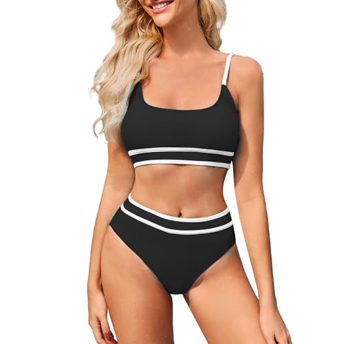 Maillot de bain 2 pièces haut de gamme stretch avec push-up raffiné