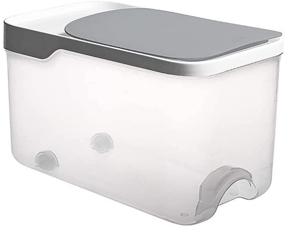 Contenitore in plastica da 5 kg, per riso, farina, cibo secco, cereali, secchio sigillato per cucina e ristorante