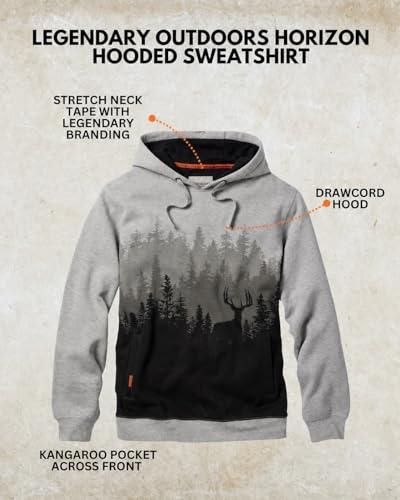 Image of Legendary Whitetails Mens Printed Hoodie Pullover Hooded Sweatshirt