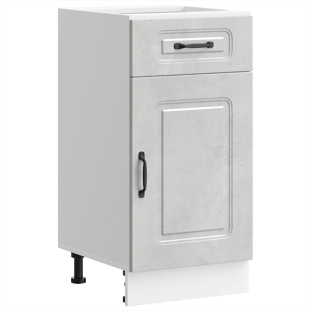 vidaXL Kitchen Base Cabinet Kalmar Concrete Grey Engineered Wood, sink base cabinet, base kitchen cabinet with drawer, sink base unit — image 1