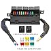 40A 11Way Automotive 12V 4pin 6*Relay Sockets Relay Fuse Box Wire Harness Waterproof Car ATC ATO 11* Fuse and Relay Box Module