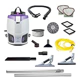 ProTeam GoFit 3 Commercial Backpack Vacuum with ProBlade Hard Surface & Carpet Tool Kit, 3 qt, Corde