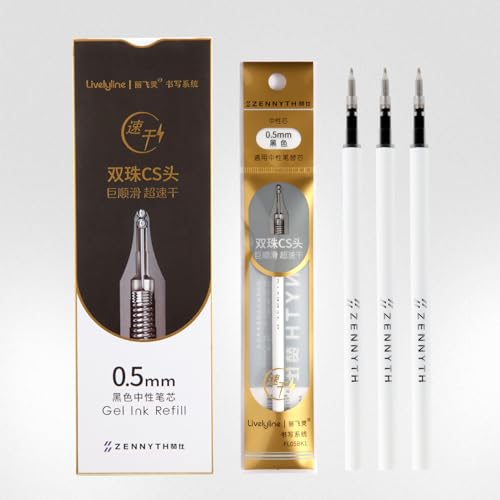 Set de 5 bolígrafos gel Morandi con 10 recambios negros miniatura 3