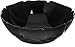 CFS 690403 Petal Mist Polycarbonate Bowl, 18.2 oz Capacity, 6" Diameter x 0.93" Height, Black (Case of 36)