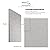 Transolid SWK363696-27V 36-in x 96-in Glue 3-Piece Shower Wall Kit, Grey Beach Velvet