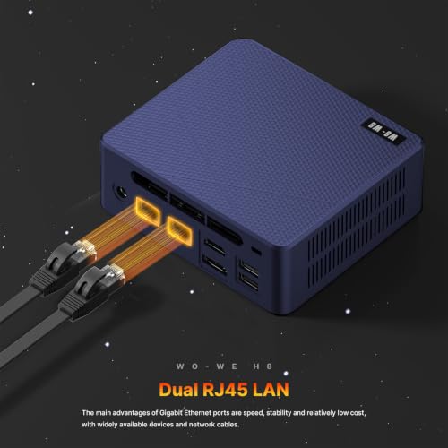 Image of wo-we H8 AI Mini PC, Intel Wildcat Lake Core 3 304, 8GB LPDDR5, Dual LAN