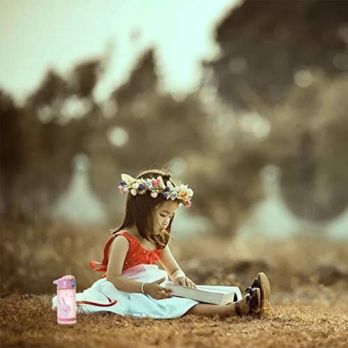 Diller Water Bottle With Straw Bottles Sports Cycling 500ml Bpa Free Plastic Hydration Flask Travel Mug K8849 (550ml, pink)