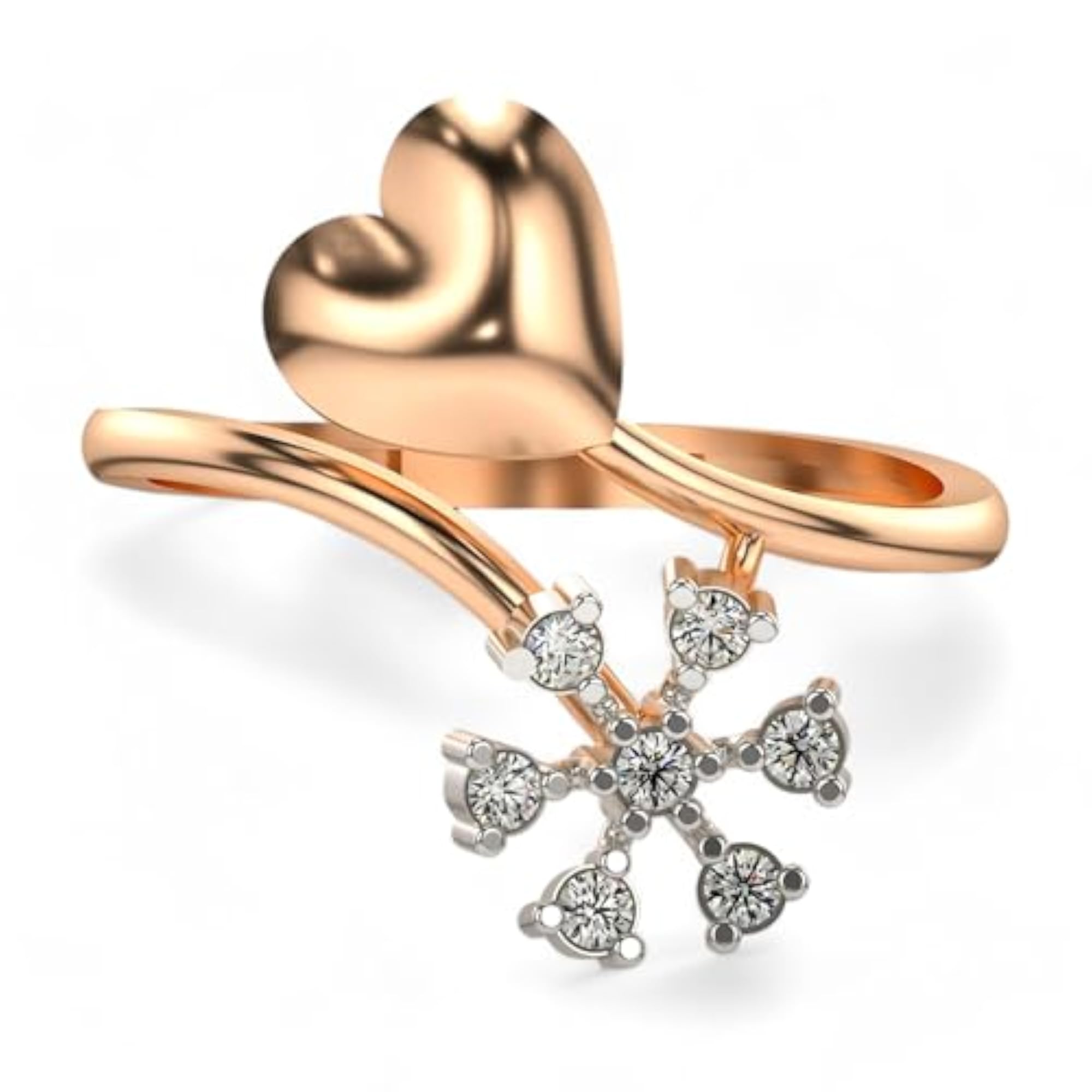 Women's Sterling Silver & Certified Lab Grown Diamond Ring, 0.13cts