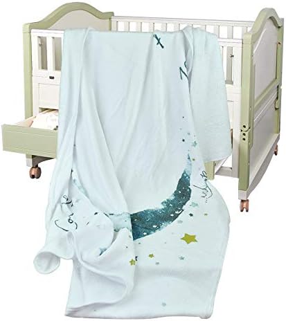 wocharm Baby Milestone Mat Blanket photo prop with floral numbers Newborn Boy Girl Gift(Star&Moon)