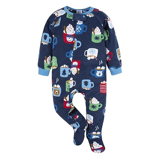Image of Gerber Baby Boys 2-Pack Flame Resistant Fleece Footed Pajamas