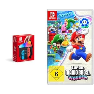 Nintendo – Nintendo Switch-Konsole (OLED-Modell) Neon-Rot/Neon-Blau + S