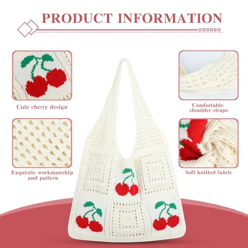 Bolsa de malla de crochet para playa para mujer miniatura 4