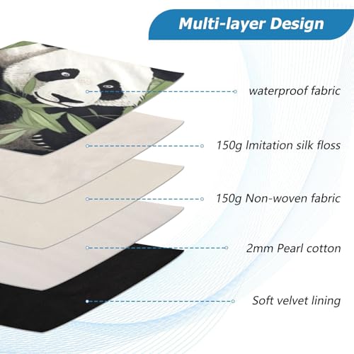 Funda para portátil panda eats bamboo 13-14 pulgadas miniatura 4