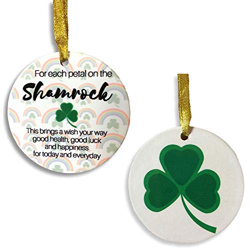 BANBERRY DESIGNS Irlandais de Noël Ornement – Vert Motif trèfle avec Citation de The Good Luck Imprimé sur – Irish Cadeaux