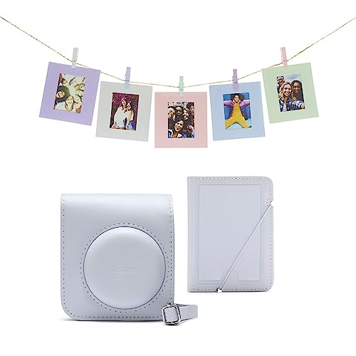 INSTAX mini 12 acessory kit, Camera case, Photo Album, Hanging Cards and pegs, Clay White