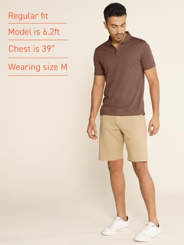 Image of DAMENSCH Constant Men's All-Degree Thermoregulating Pique Contrast Neck Polo T-Shirt