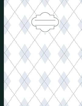 Paperback Argyle Notebook: 4x4 Graph Ruled, Light Blue Composition Notebook, Square Grid Journal, 9 3/4" x 7 1/2", Softcover, 100 sheets/200 pages Book