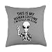 This is My Human Costume Alien Funny Space Sci Fi Throw Pillow