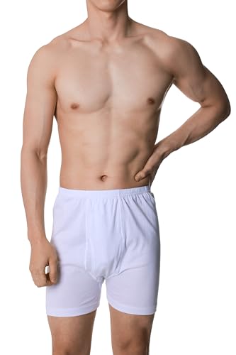 Men's Cotton Underpants Boxer Brief 5-Pack(WHITE)