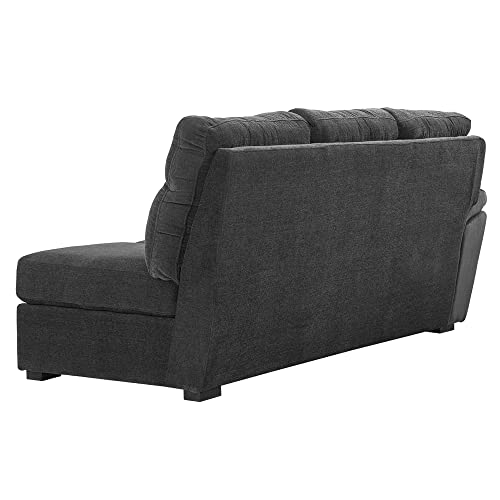 Image of Wakefit Sofa Set | 3 Year Warranty | Sofa 3 Seater, 3 Seater Sofa for Living Room, Wooden Sofa Set, 3 Seater + Left Aligned, Sofa for Living Room - Lounger(Malphino : Smoke Grey)