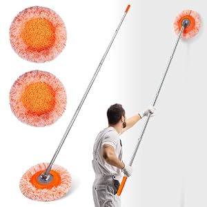 Keyloland Wall Mop – 68″ Wall Cleaner, Baseboard Cleaner, Professional-Grade Cleaning Tool with Handle, Dust Mop, Ceiling Fan Duster