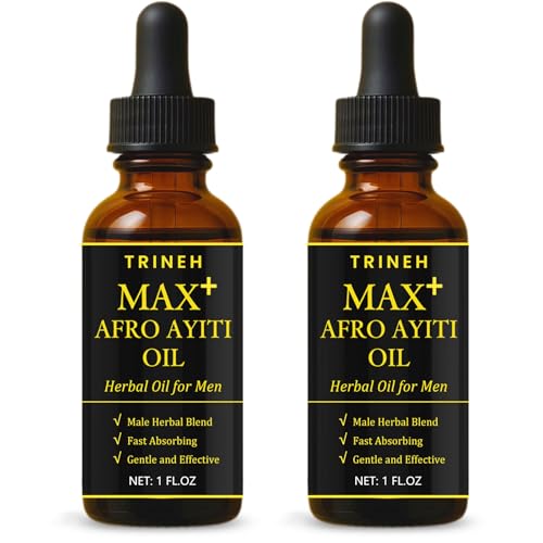 Trineh Max+ Afro Ayiti Oil for Men, Mens Body Massage Oil - Africa Natural Herbal Formula - Fast & Effective - 1 OZ (2)
