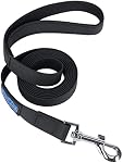 Vivifying Waterproof Dog Leash, 6FT Durable PVC Training Lead with Padded Handle Great for Small Medium Large Dogs Training, Walking, Beach and Yard (Black)
