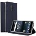 Produktbild Conie EF25512 Electroplated Flip Case Kompatibel mit Nokia 6, PU Leder Hülle Flip Wallet Cover Kartenfächer Standfunktion Magnetisch für Nokia 6 Etui Dunkelblau