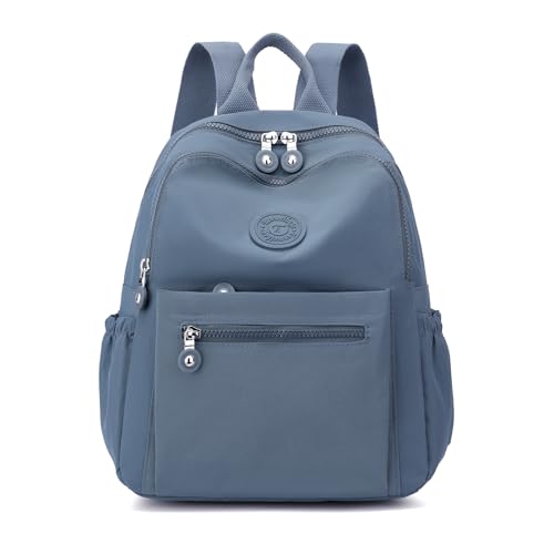 Image of Tanweibago Mini Nylon Women Backpacks,11L Small Ladies backpacks Casual Lightweight Women Shopping Travel Daypack (Stone Blue)