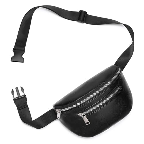 GAEKEAO Fanny Packs Waist Pack for Women Men Vegan Leather Cross body Belt Bag Travel with Adjustable Strap
