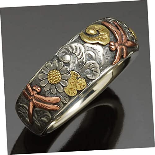 Fleurs vintage et libellules : la bague idéale au quotidien