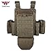 YAKEDA Outdoor Removable CS Training Vest, Molle Breathable Training Quick Adjustable Game Vest (US, Alpha, One Size, Regular, Regular, Tan)