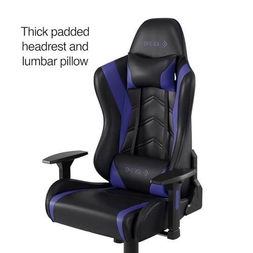 Image of STAPLES Emerge Vartan Gaming Chair, Ergonomic, Adjustable Height, Swivel, Blue