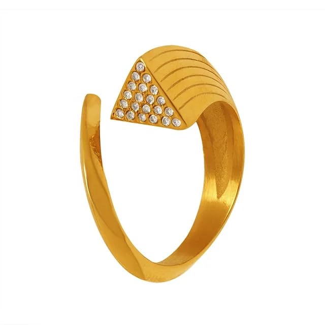Stainless Steel Women's Zircon Fashion Ring - Elevate Your Style with our Dazzling and Durably Elegant Jewelry Collection