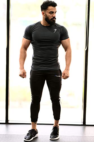 Image of FUAARK Men's Round Neck Slim Fit Gym Sports T-Shirt