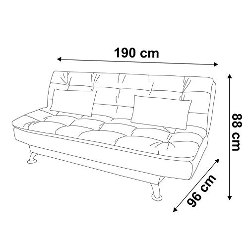 Sofá-Cama 3 Lugares Casal Premium II Suede Café