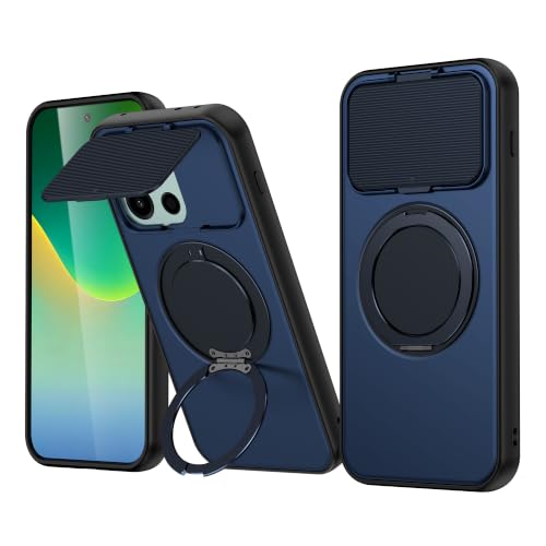 Image of SPAZY CASE OnePlus Nord 6 Back Cover|Premium Magnetic Ring Stand Case with Camera Protection Slider|360 Rotating Kickstand|Slim & Strong Grip Phone Case for OnePlus Nord 6-Blue