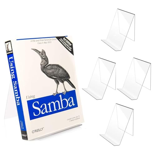 5Pcs Acrylic Book Stand Clear, Answaily Book Holders Display Shelf,Multi-Functional Display Easel,Desktop Decorative Storage Rack for Displaying Artworks, Books,Notebooks and Other Small Items
