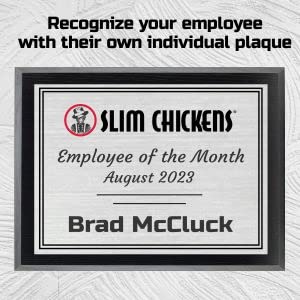 Perpetual Plaque, Custom Employee Of The Month Appreciation Award (12 Plate (12X12")) #TOP7