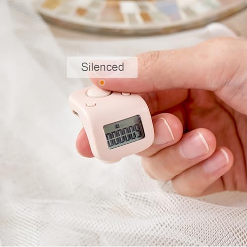 Image of 6 Channels Rechargeable LCD Finger Counter Silent Digital Tally Clicker for Knitting Crocheting Gift