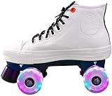 Leinwand Rollschuhe Für Kinder Und Jugendliche Mit 4 Rollen Roller Skates Disco Roller Skate Indoor Outdoor, Komfortable Roller-Skates Für Mädchen Und Jungen A,37